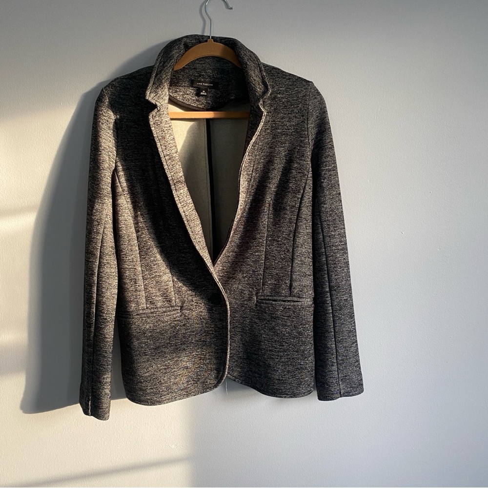 Ann Taylor Gray Women's Blazer Medium